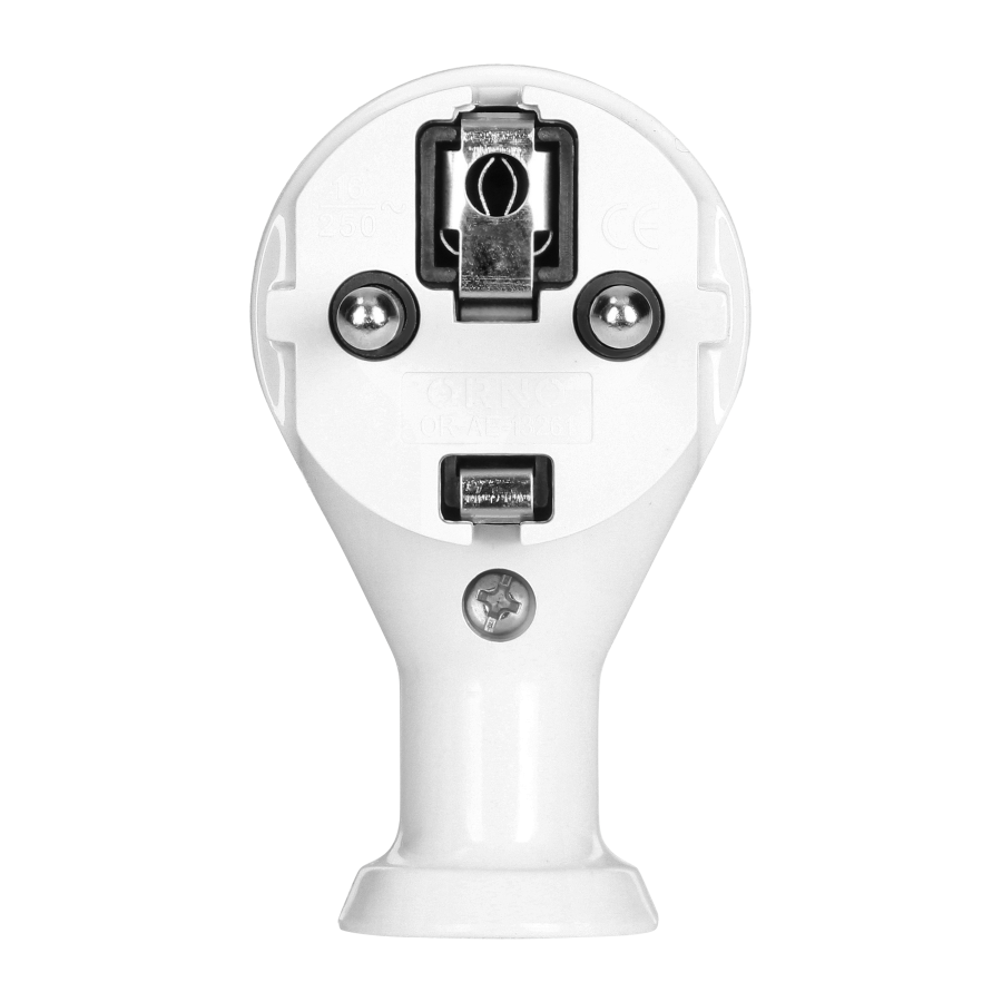 Angled plug 2P+Z, Uni-Schuko, white