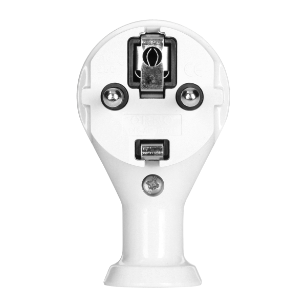 Angled plug 2P+Z, Uni-Schuko, white, 24 pcs.