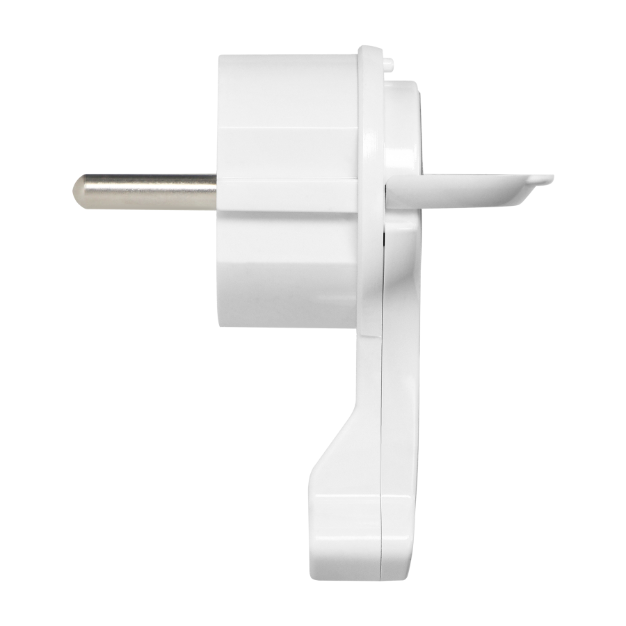 Uni-Schuko plug with handle, white