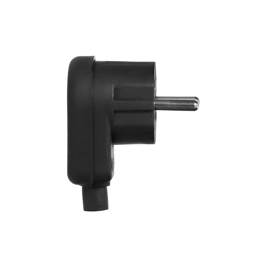 Dismountable angle plug, Uni-Schuko, black