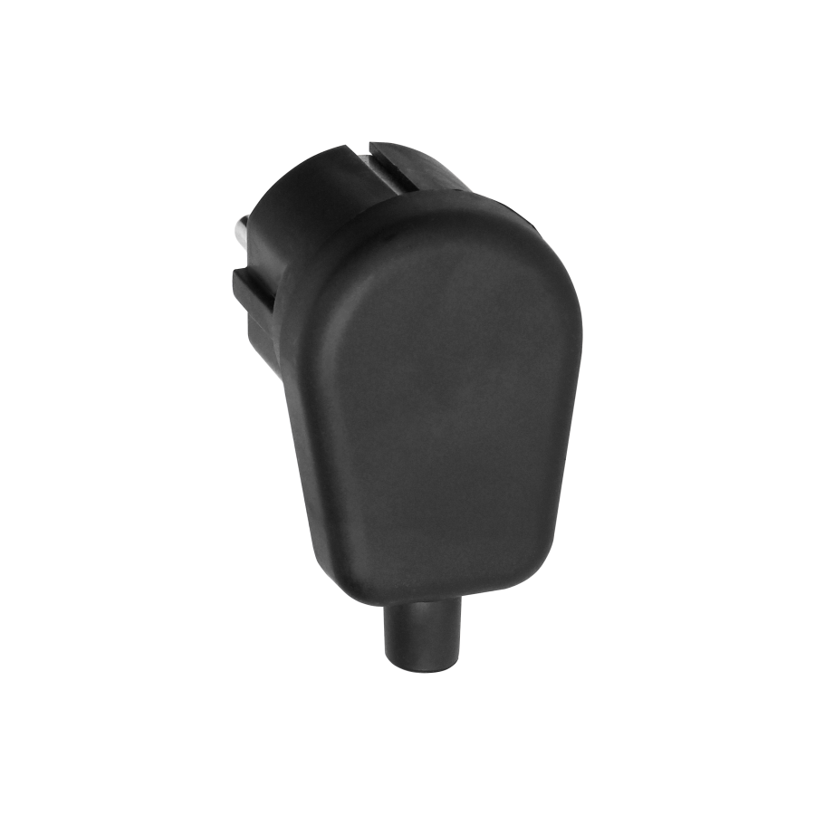 Dismountable angle plug, Uni-Schuko, black