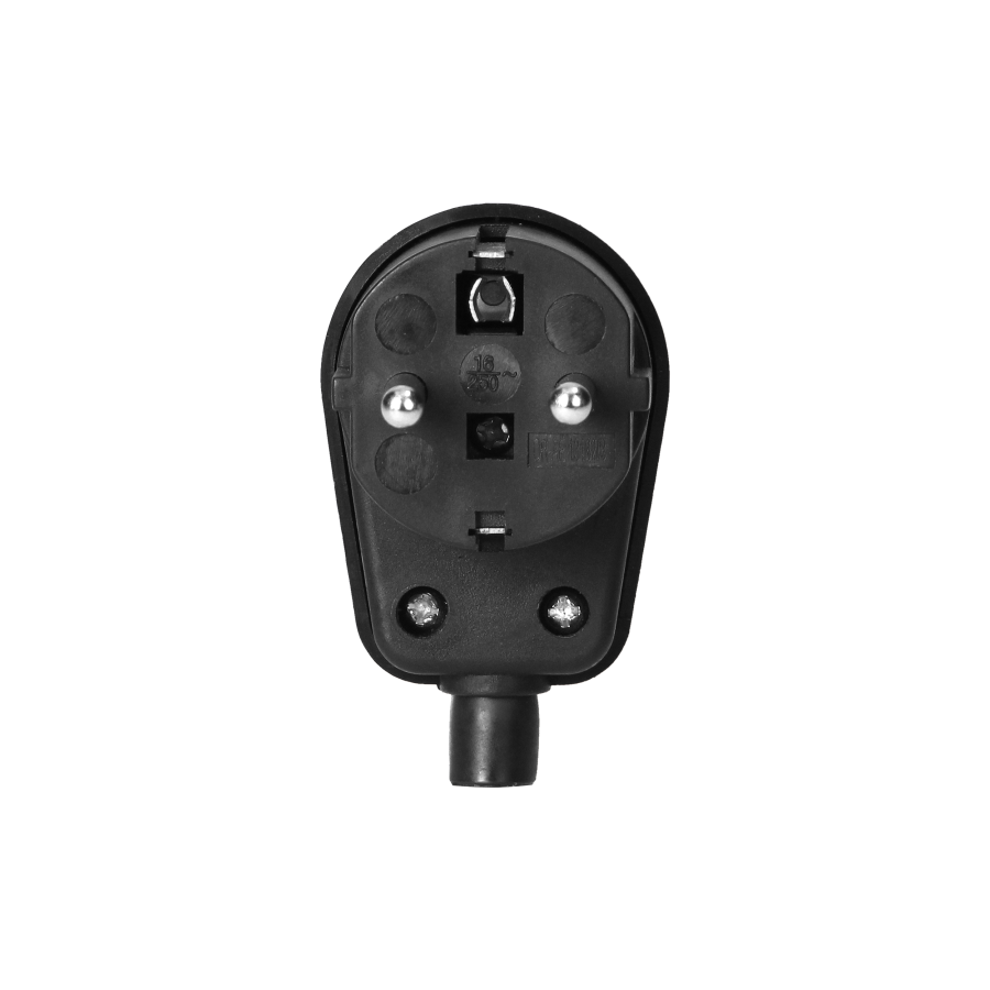 Dismountable angle plug, Uni-Schuko, black