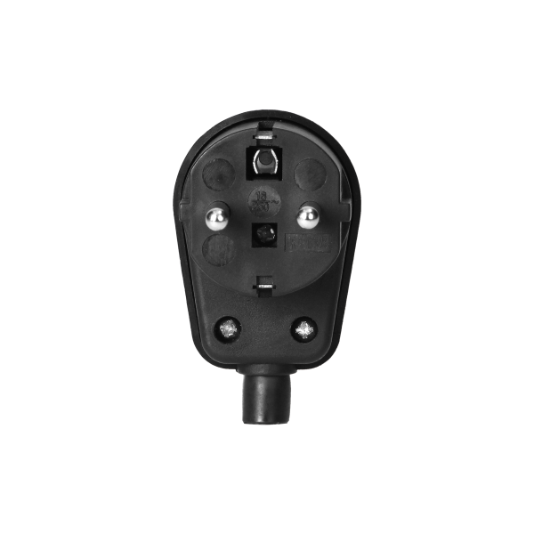 Dismountable angle plug, Uni-Schuko, black