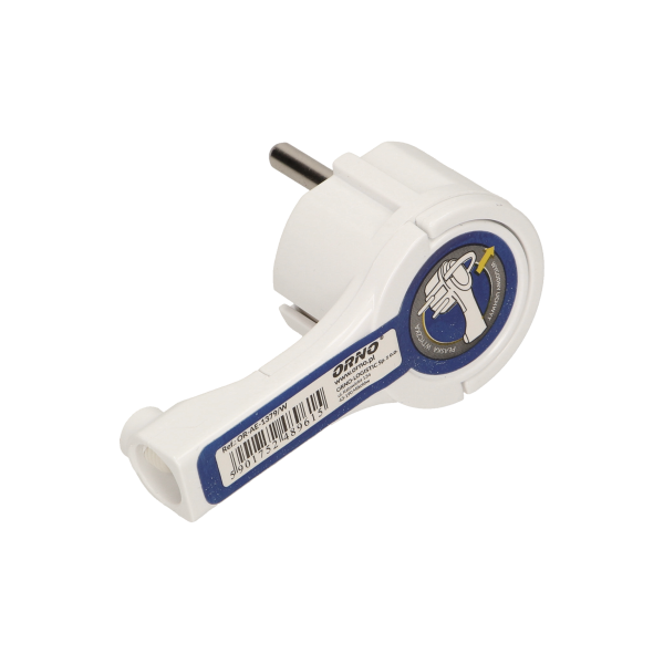 Flat plug with handle, white