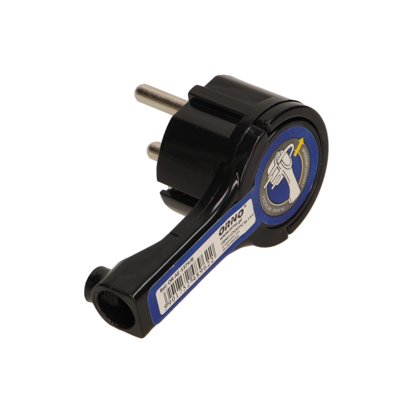 Flat plug with handle, black