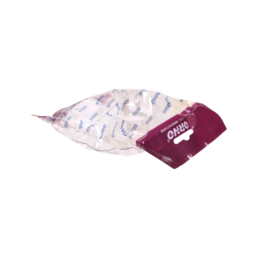 Flat plug with handle, white