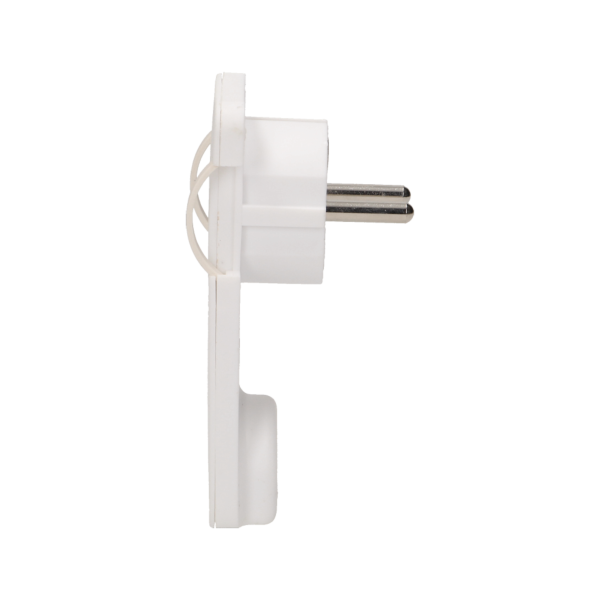 Flat plug with handle, white