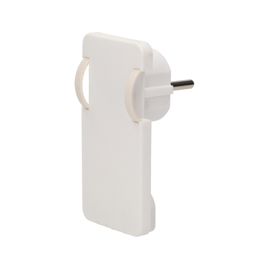 Flat plug with handle, white