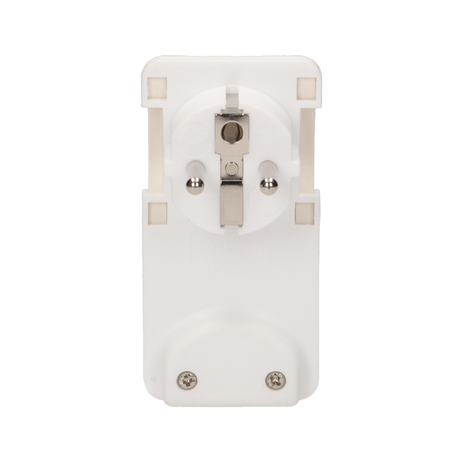 Flat plug with handle, white