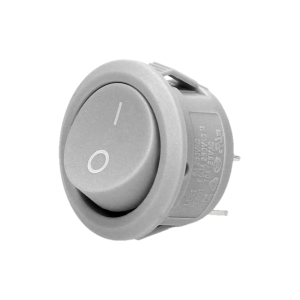 Rocker switch, round, grey