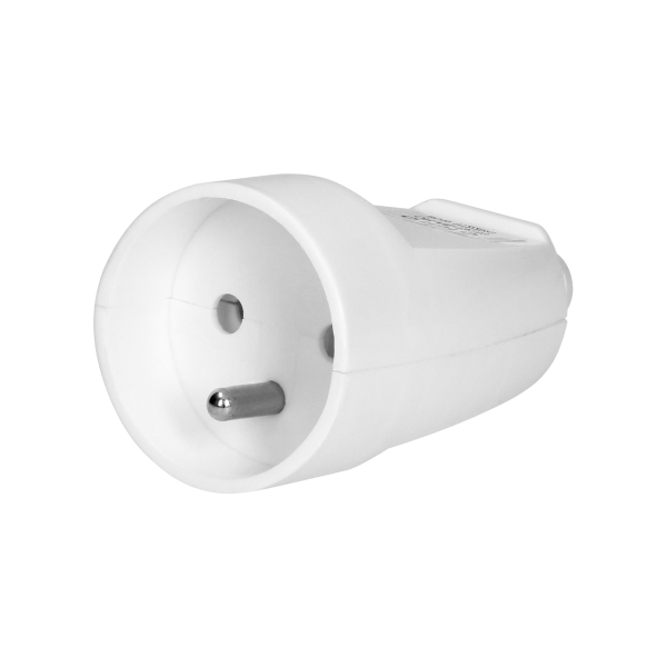 Movable, dismountable socket 6A, 250V, 1x2P+E