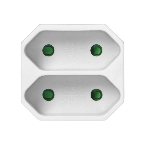 Splitter 2x2P euro, white, 20 pcs.
