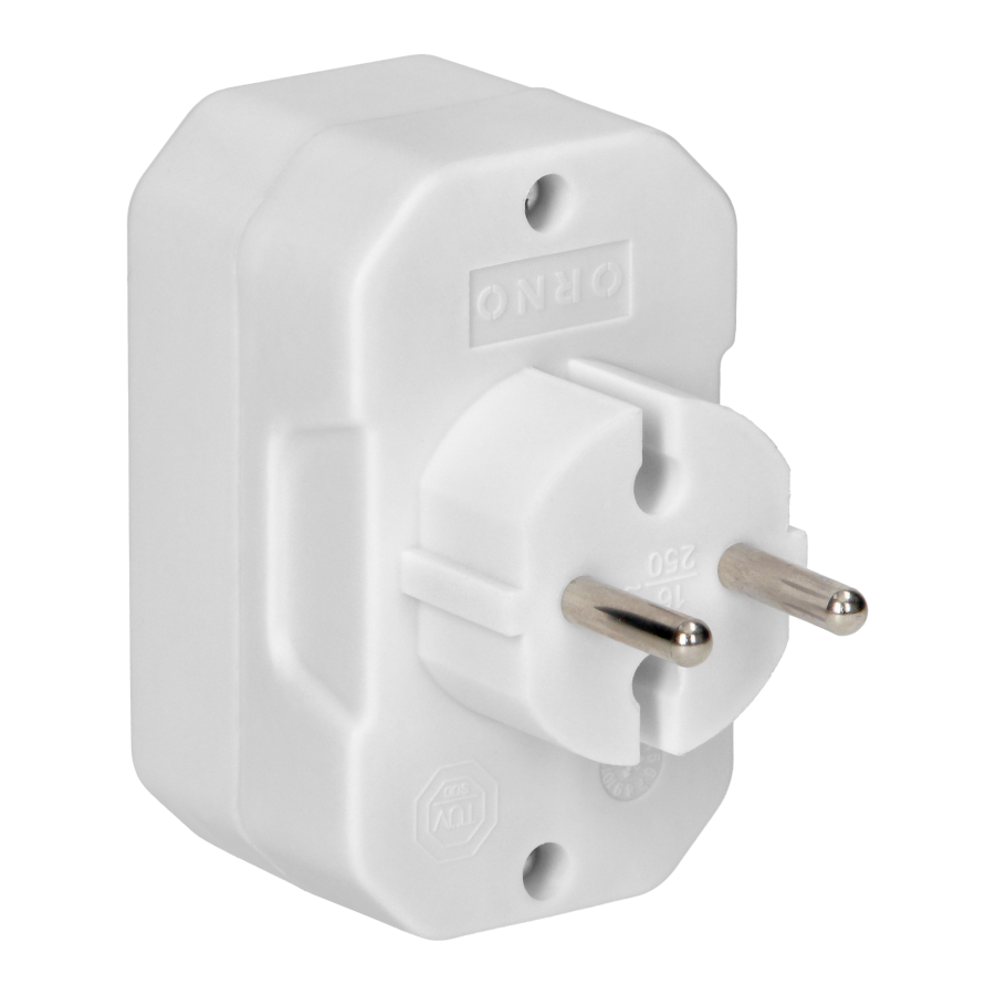 Socket splitter 4x2P euro, white