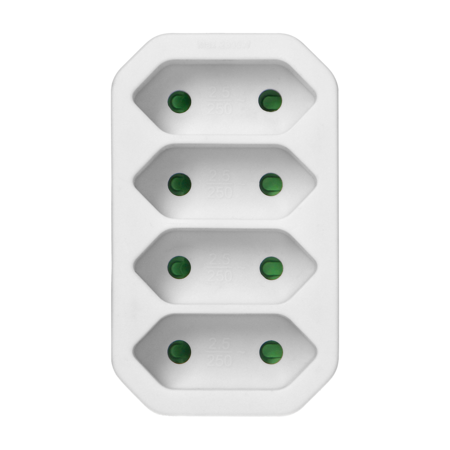 Splitter 4x2P euro, white, 20 pcs.
