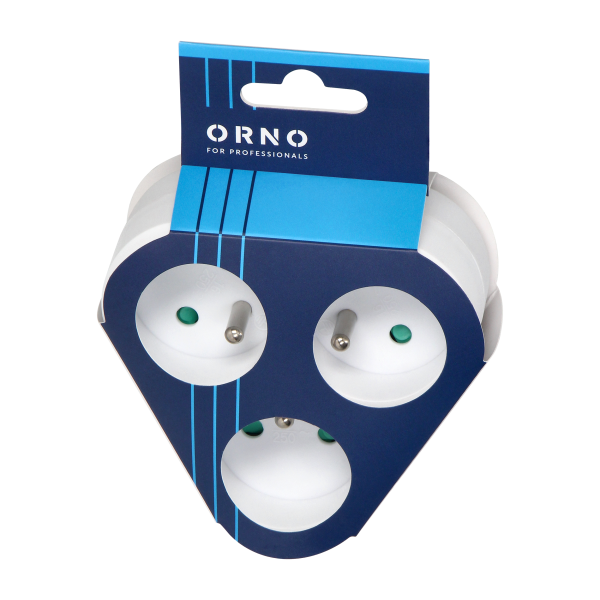 Rozgałęźnik 3x2P+Z, biały