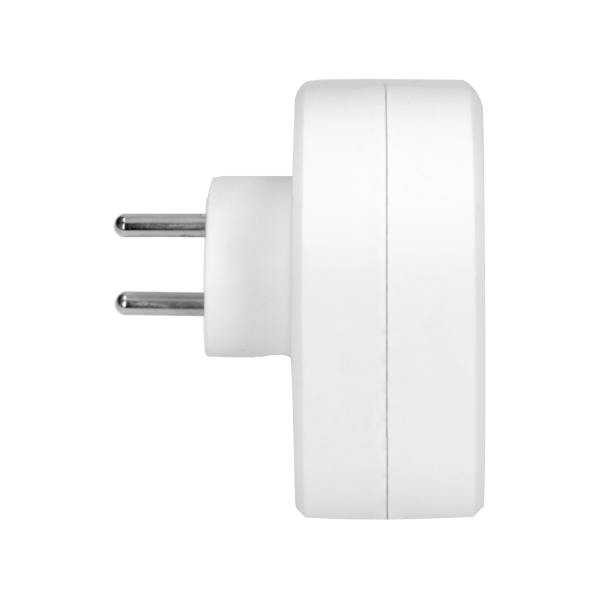 Triple power socket splitter 3x2P+E, white