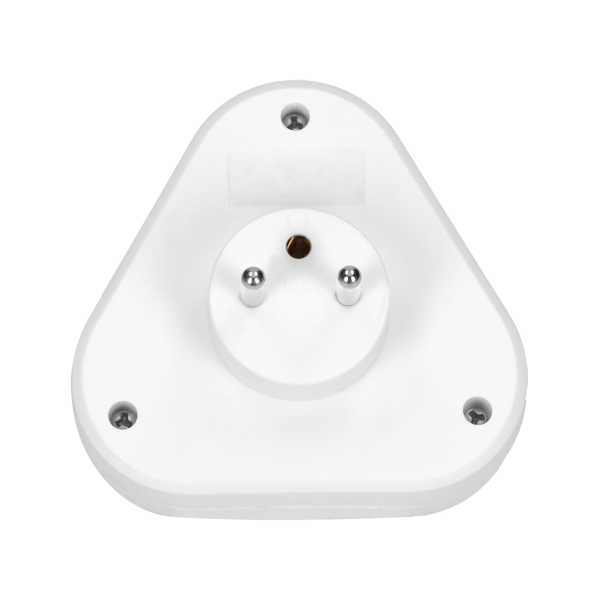 Triple power socket splitter 3x2P+E, white