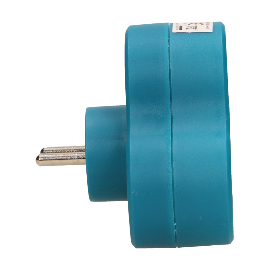 Triple socket outlet, turquoise