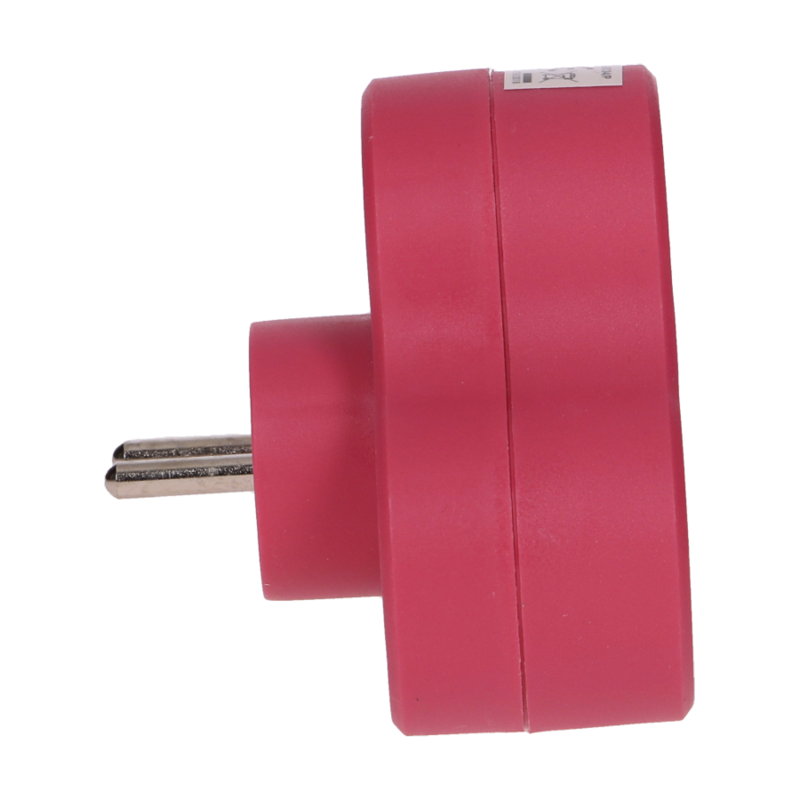 Triple socket outlet, pink