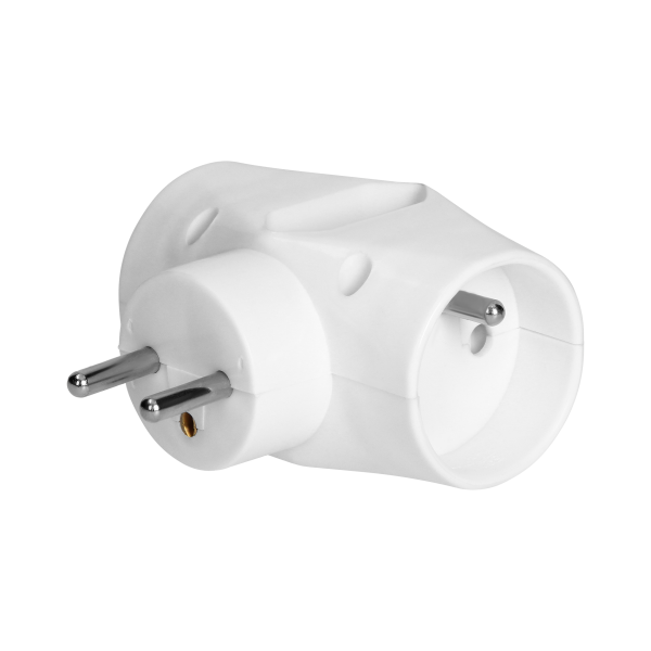 Triple splitter 2x2P+E 1x2P/II, white