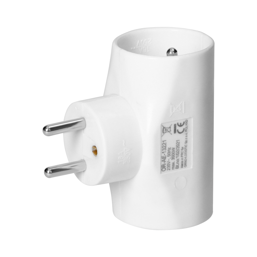 Triple splitter 2x2P+E 1x2P/II, white