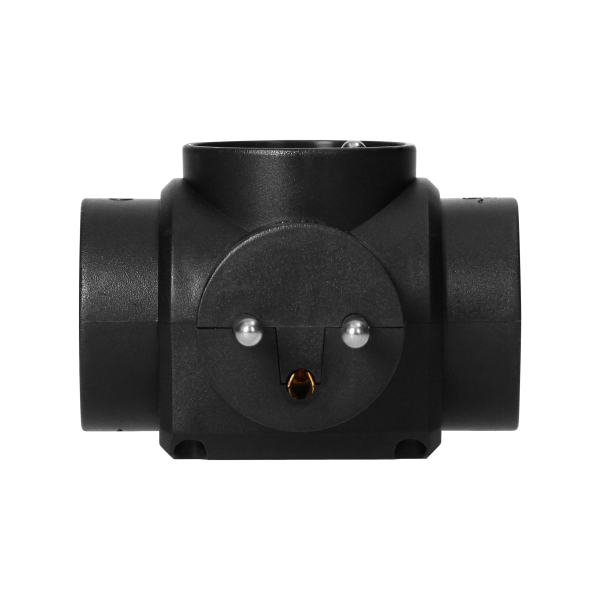 Power splitter 3x2P+E, black