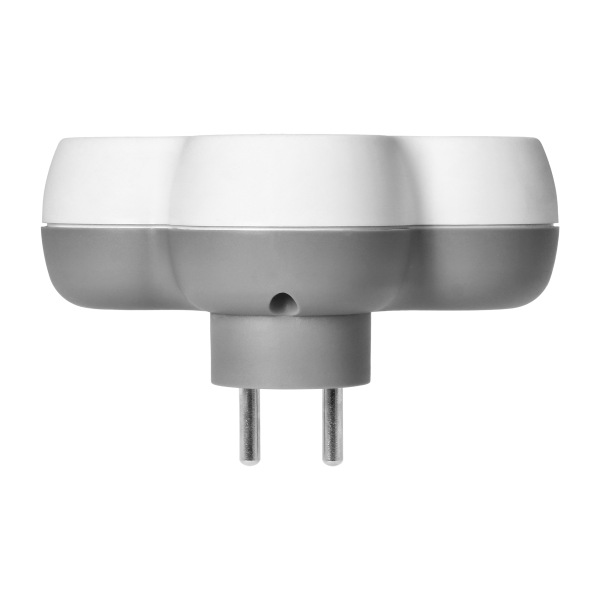 Power socket splitter 3x2P+E, white-grey