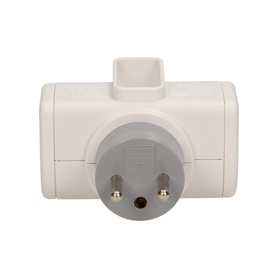 Rotating, triple socket outlet