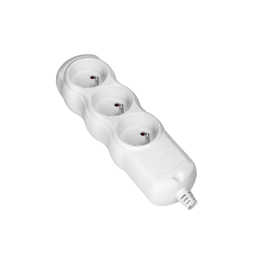 Multi-socket splitter 3x2P+E, white