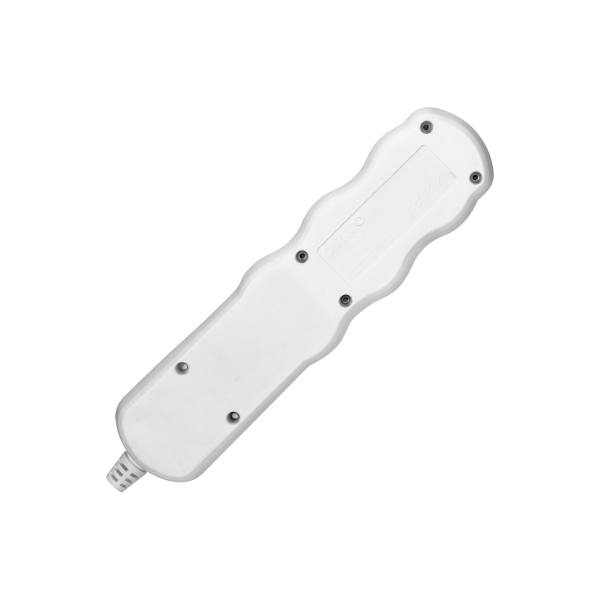 Multi-socket splitter 3x2P+E with central switch, white