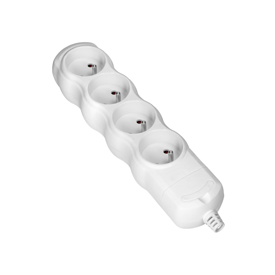 Multi-socket splitter 4x2P+E, white