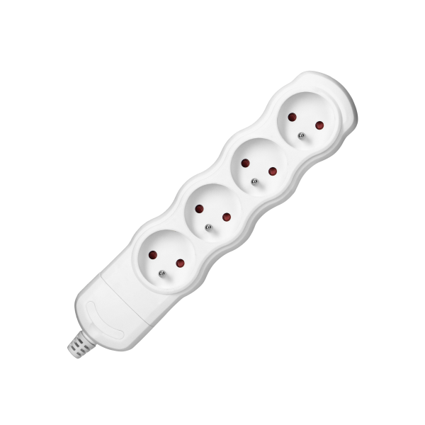 Multi-socket splitter 4x2P+E, white
