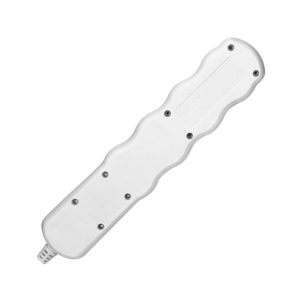 Socket splitter 4x2P+E (Schuko) with central switch, white