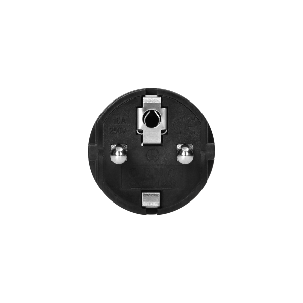 Workshop plug 2P+E Uni-Schuko, black, 24 pcs.