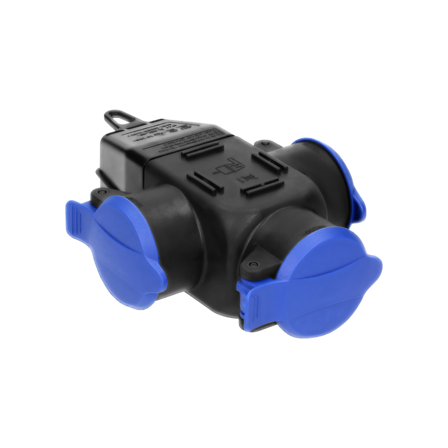 Triple socket outlet, schuko