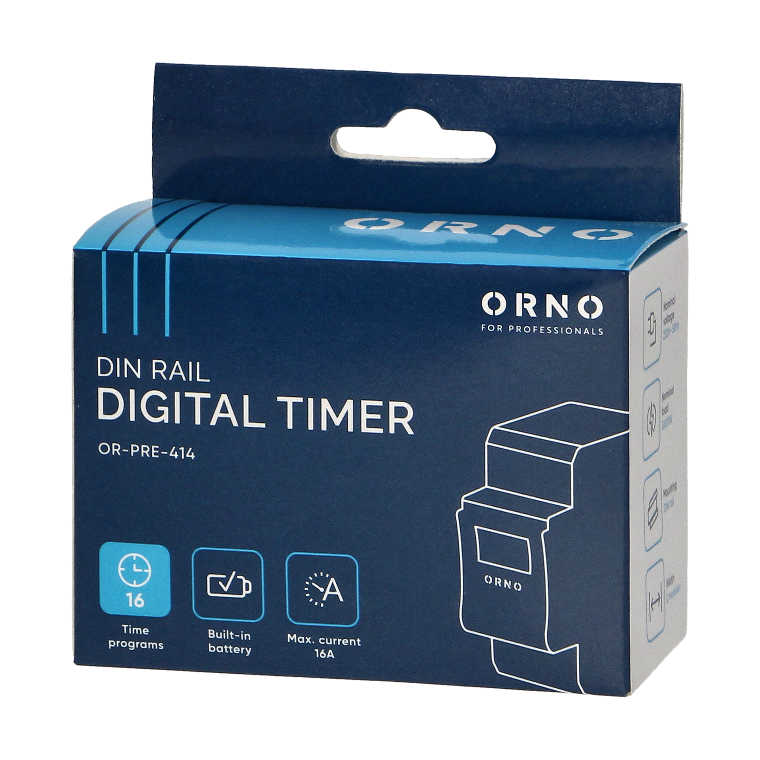 OR-PRE-414 Programmable time switch Range 1min-7days 230VAC DIN IP20 ORNO 