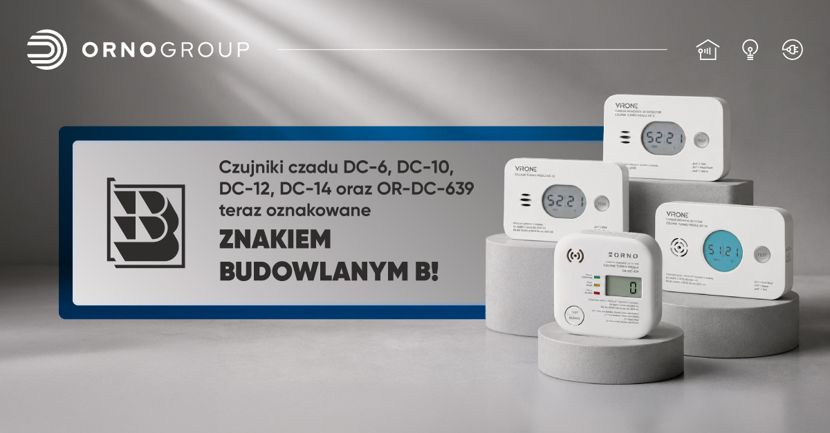 Czujniki tlenku węgla z certyfikacją CNBOP-PIB – znak budowlany „B”